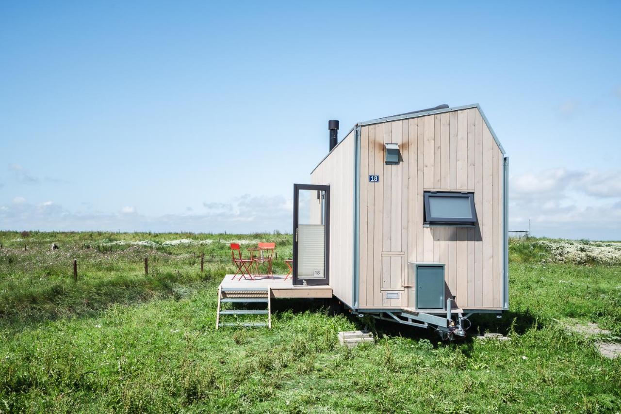 Tiny House Pioneer 18 Zur Meerseite - Green Tiny Village Harlesiel 카롤리넨시엘 외부 사진