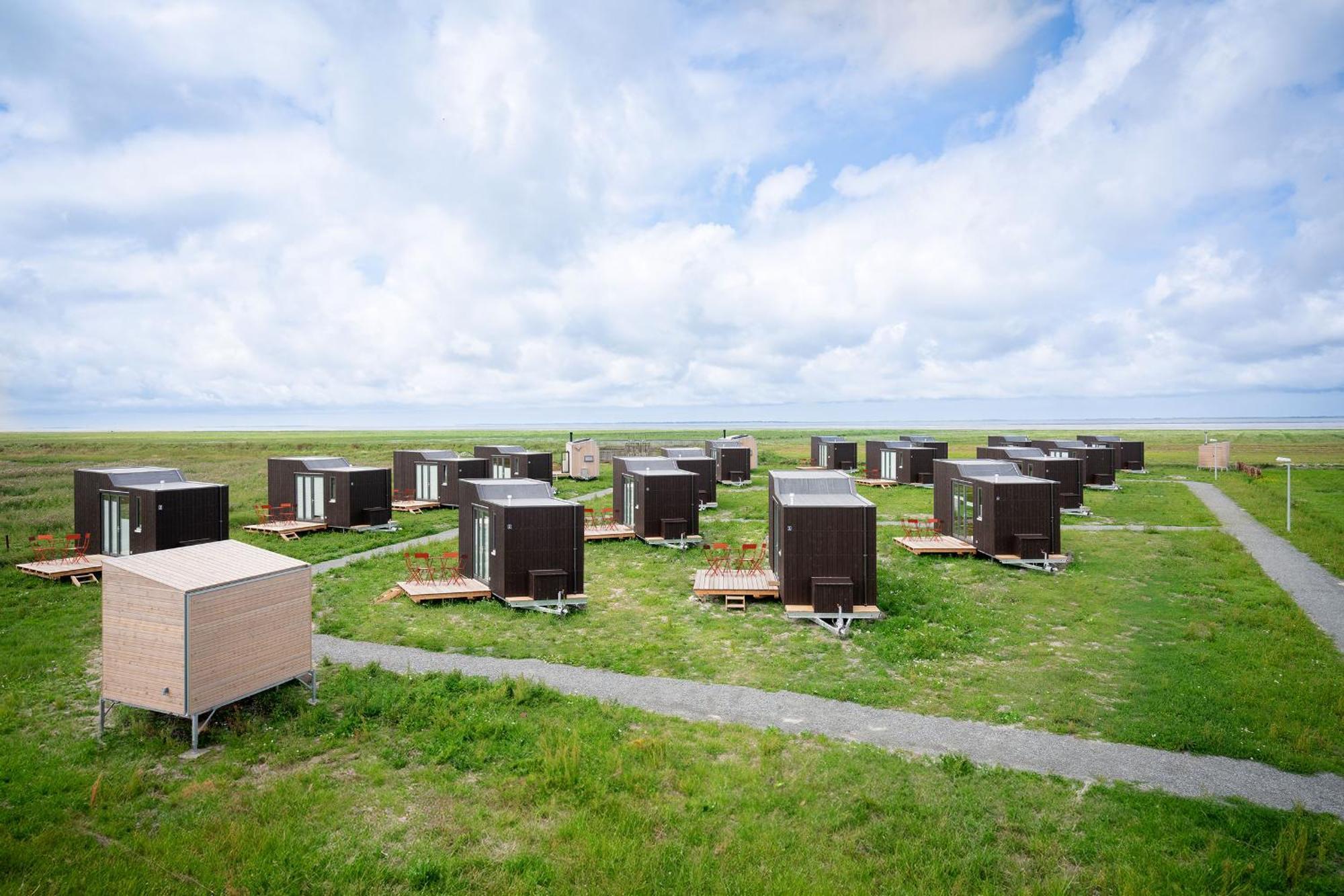 Tiny House Pioneer 18 Zur Meerseite - Green Tiny Village Harlesiel 카롤리넨시엘 외부 사진