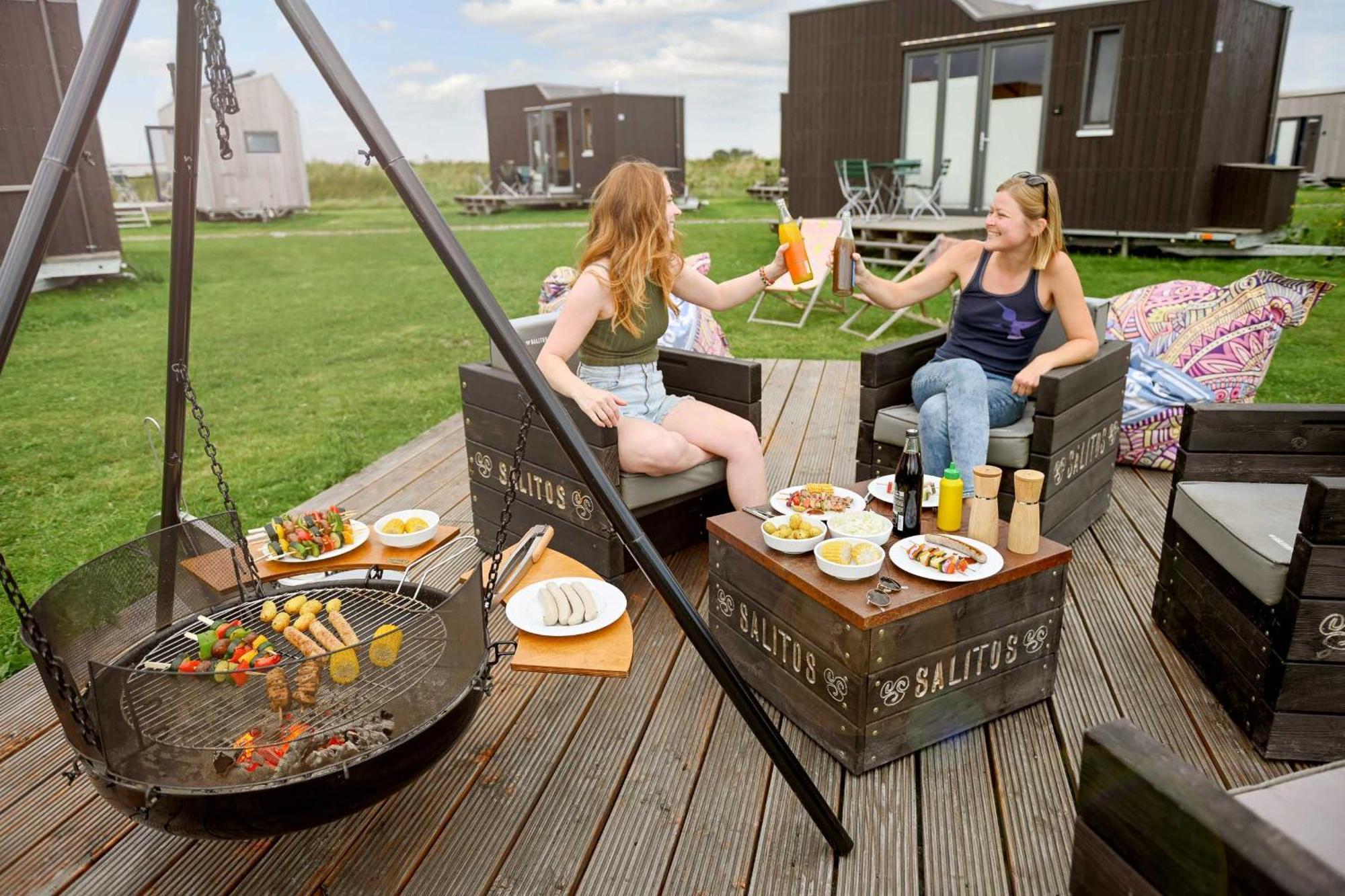 Tiny House Pioneer 18 Zur Meerseite - Green Tiny Village Harlesiel 카롤리넨시엘 외부 사진
